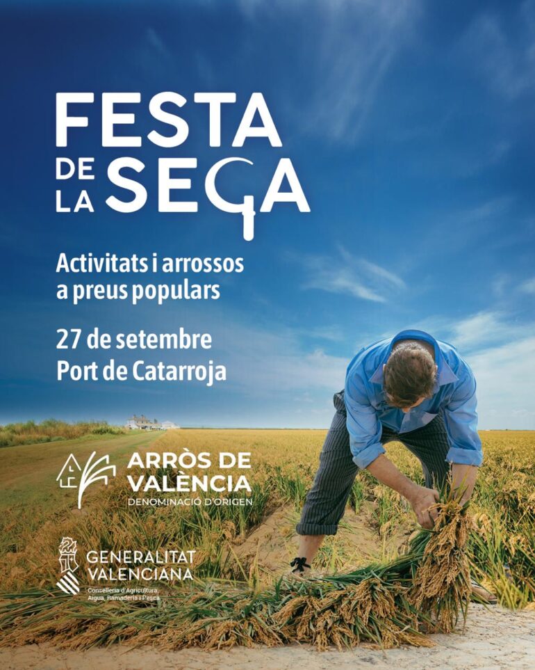 Cartel de la Festa de la Sega 2026 en el Port de Catarroja, 27 de septiembre