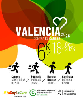 Cartel de Valencia contra el Cáncer 2026: 18 de octubre, recorrido de 6 km y horarios de las cuatro modalidades