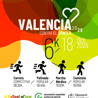 Cartel de Valencia contra el Cáncer 2026: 18 de octubre, recorrido de 6 km y horarios de las cuatro modalidades